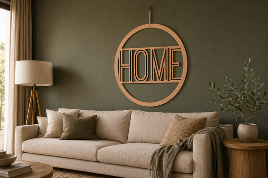 Panneau bois & acrylique "Home"