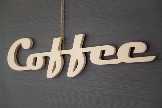 Mot en bois "Coffee" autoportant