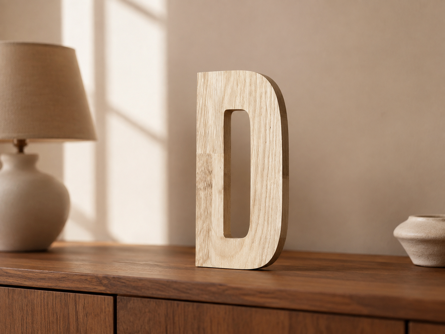 Lettres en chêne massif sur mesure, 20 à 80 cm