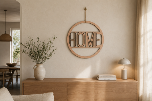 Panneau bois & acrylique "Home"