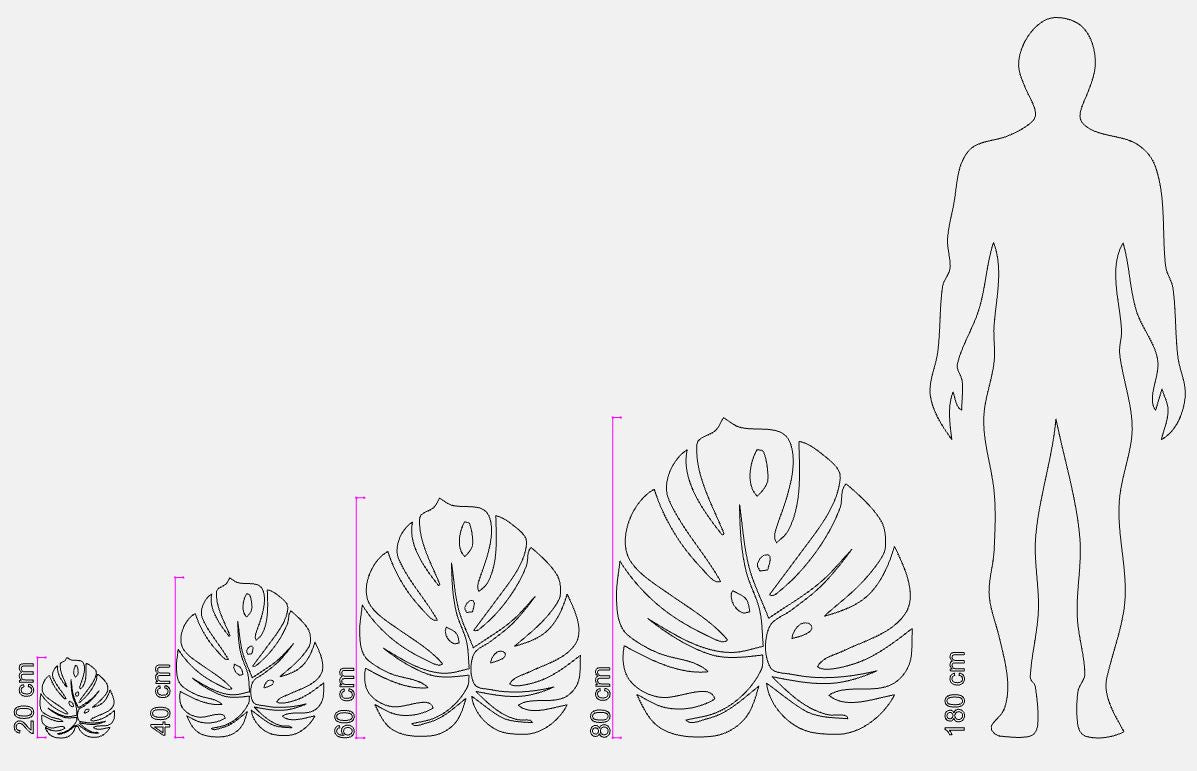 Feuille de Monstera en bois