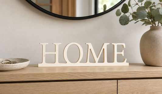 Mot en bois "Home"