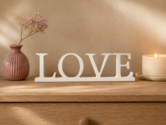 Mot en bois "Love"