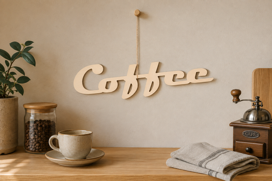 Mot en bois "Coffee" autoportant