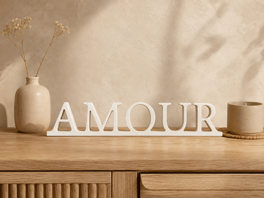 Mot en bois "Amour"
