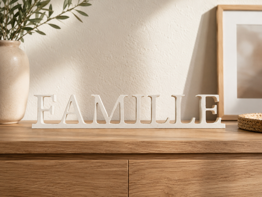 Mot en bois "Famille"