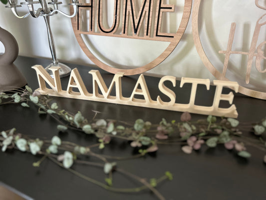 Mot en bois "Namaste"