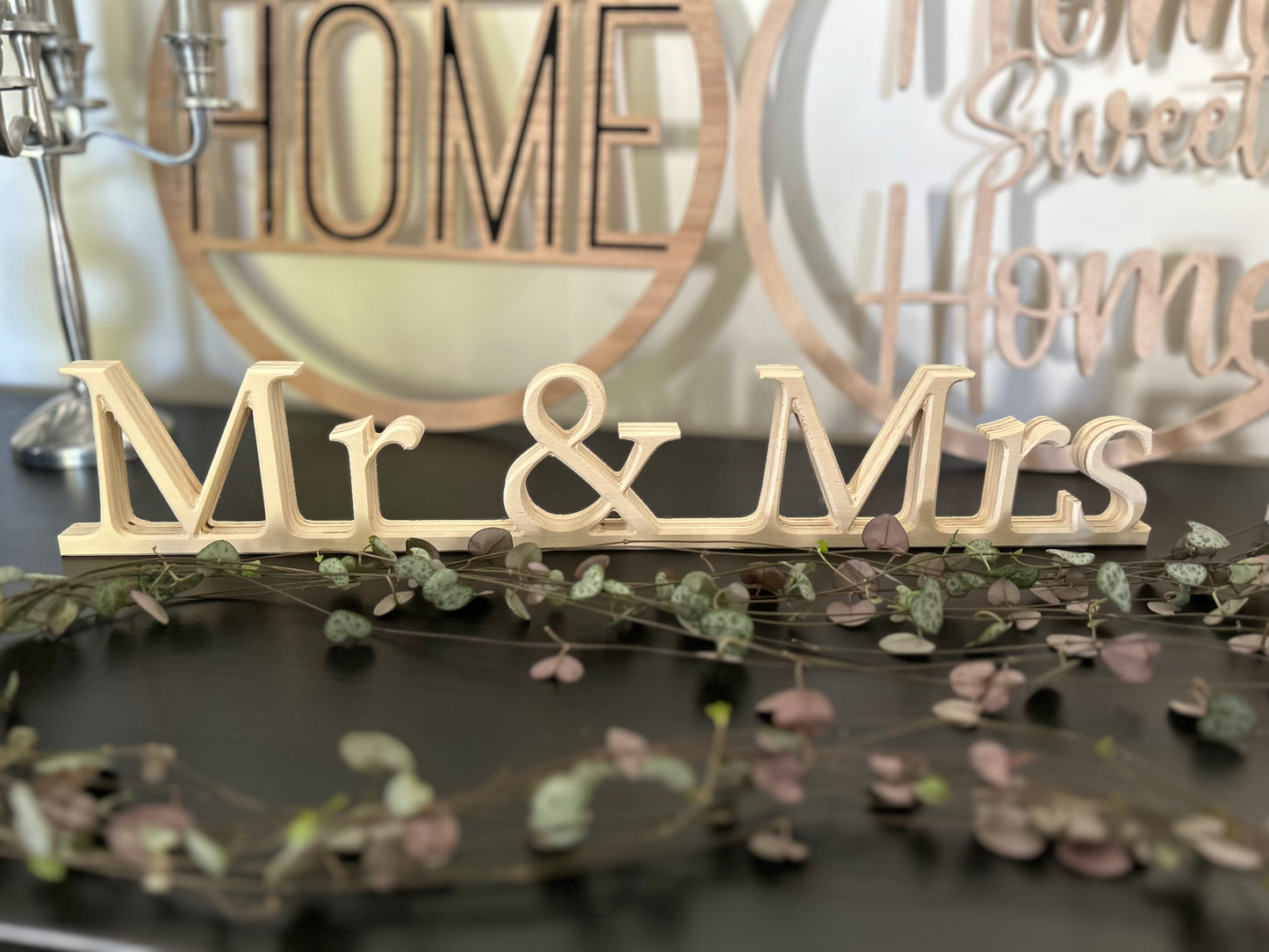 Pancarte "Mr ♥ Mrs"