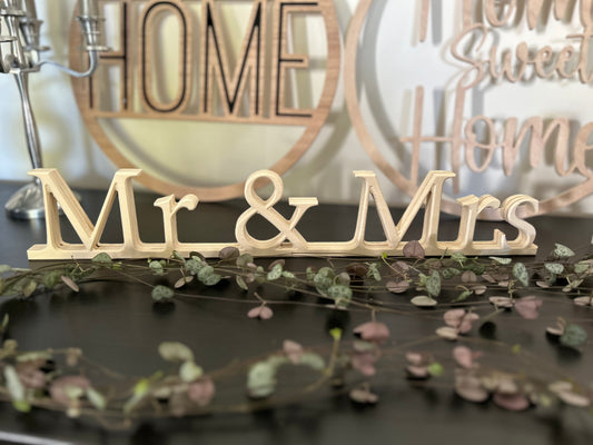Pancarte "Mr ♥ Mrs"