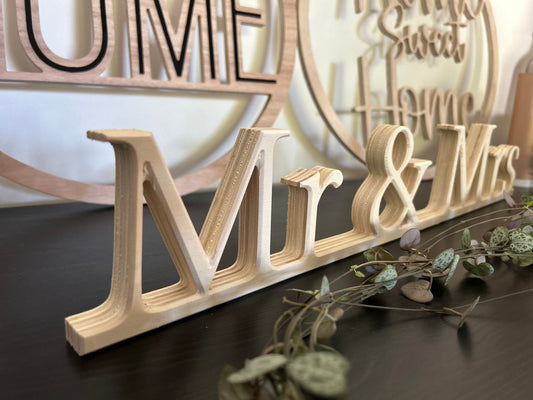 Pancarte "Mr ♥ Mrs"