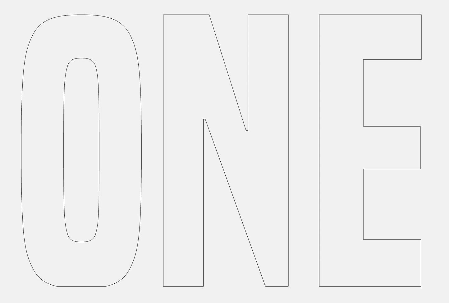 Lettres ONE en chêne massif pour photographe