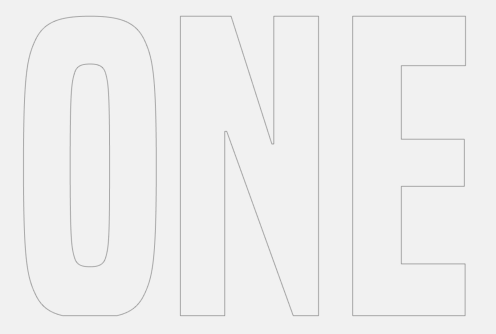 Lettres ONE en chêne massif pour photographe