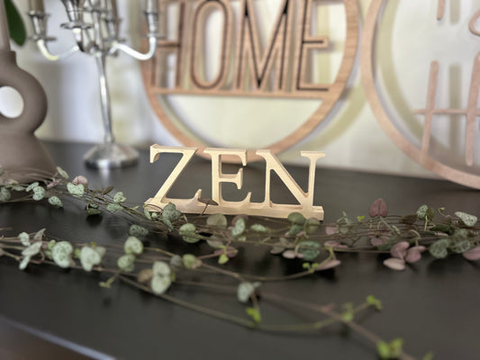 Mot en bois "Zen"